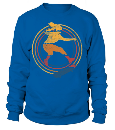 Skater Girl Skateboarding Vintage Women's Sweatshirt