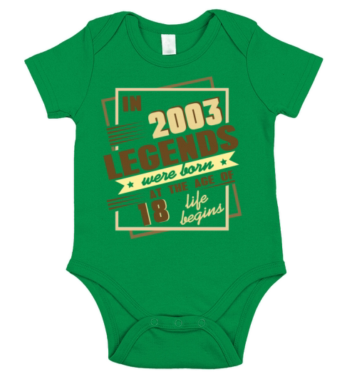 In 2003 Legends were Born at the Age of 18 life Short Sleeve Baby One-Piece
