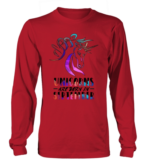 Unicorns are born in September Men's Long Sleeve