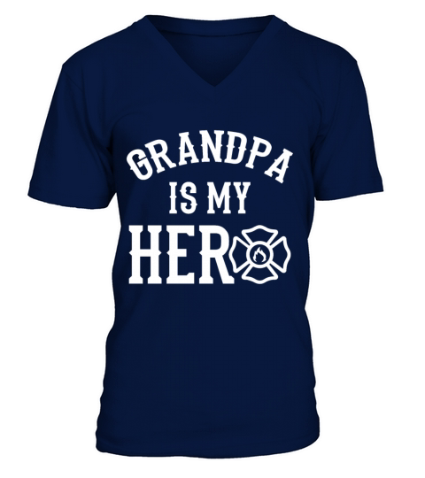 Fireman Grandpa is my hero Men's V-Neck T-shirt