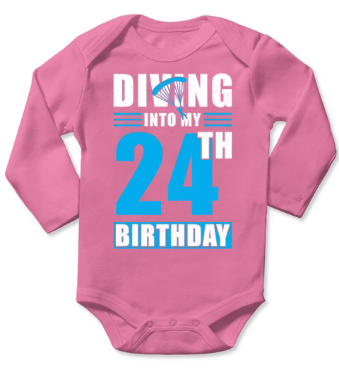 Skydiver Gift 24th Birthday Long Sleeve Baby One-Piece