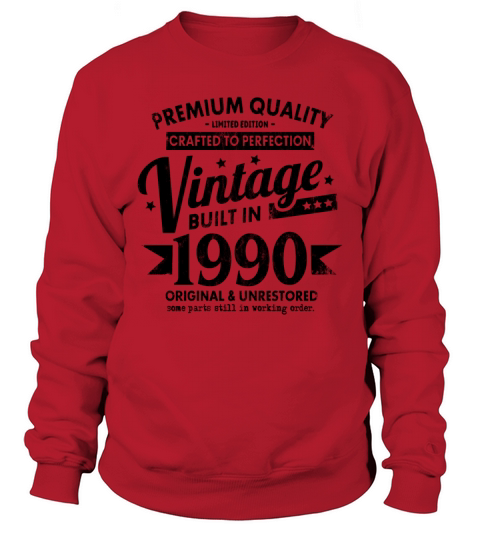 VINTAGE BUILT IN 1990 COOL FUNNY RETRO 31ST Men's Sweatshirt