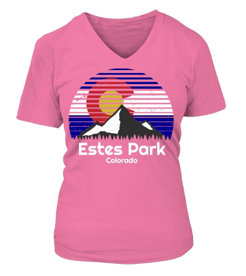 Estes Park Colorado Rocky Mountain Hiking Women's V-Neck T-shirt