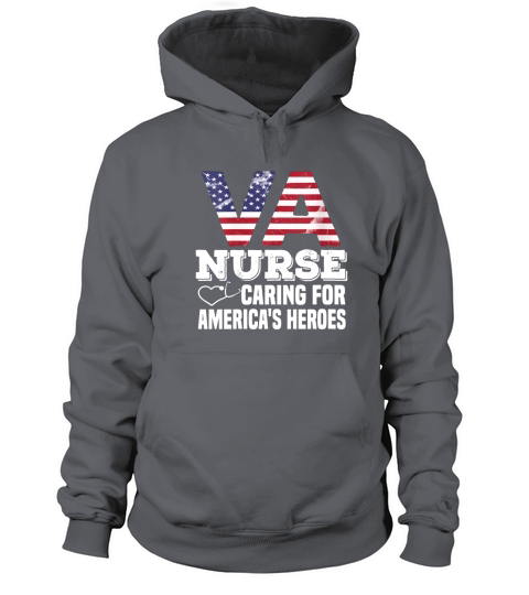 Womens VA Nurse Caring For Americas Heroes Veterans Affairs Nurse Men's Hoodie