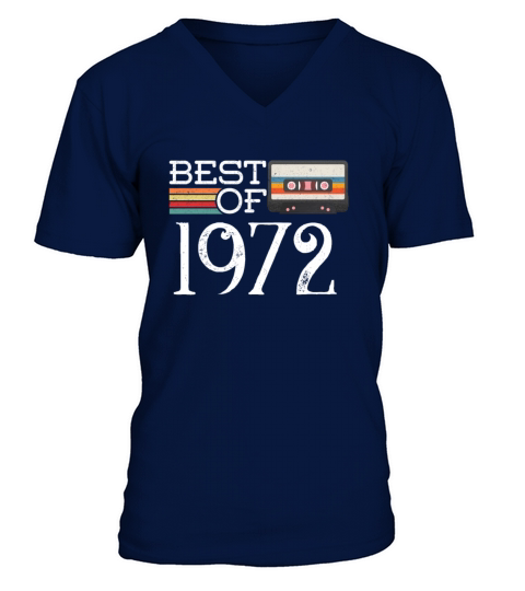1972 Vintage 48 th Birthday Anniversary Gift Men's V-Neck T-shirt