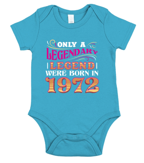 1972 Birthday Year Anniversary 50th Birthday Short Sleeve Baby One-Piece