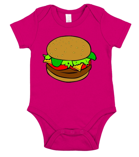 Hamburger Short Sleeve Baby One-Piece