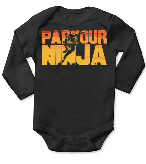 Parkour Ninja Retro Vintage Urban Lovers Long Sleeve Baby One-Piece