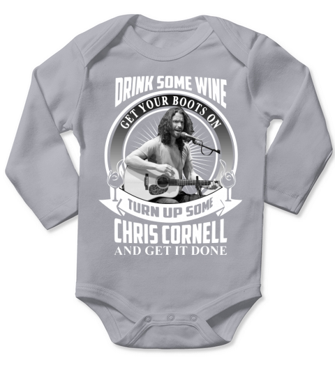 Chris Cornell - Ladies V-Neck Long Sleeve Baby One-Piece