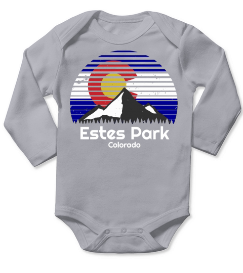 Estes Park Colorado Rocky Mountain Hiking Long Sleeve Baby One-Piece