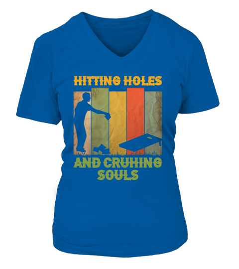 Cornhole Gift For Men Women Cornhole Players Holes Women's V-Neck T-shirt