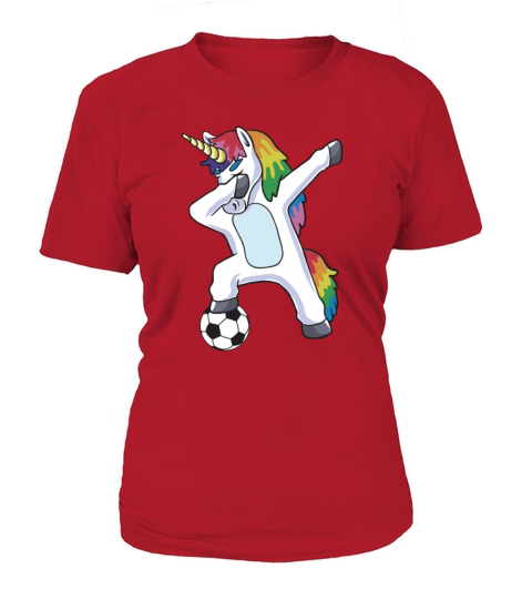 Dabbing Unicorn Soccer T-Shirt Woman