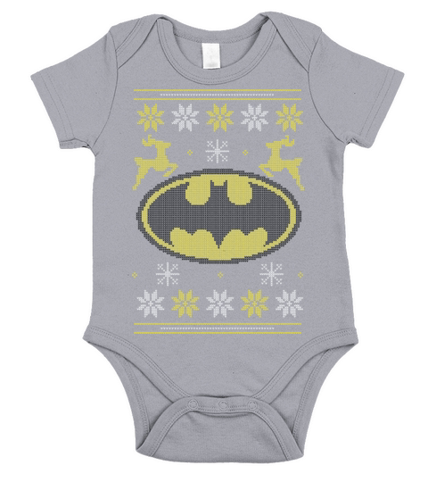 Justice League Batman Ugly Christmas Short Sleeve Baby One-Piece