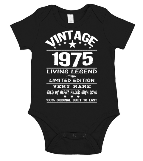 VINTAGE 1975 Short Sleeve Baby One-Piece