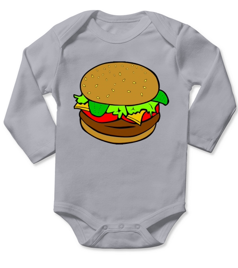 Hamburger Long Sleeve Baby One-Piece