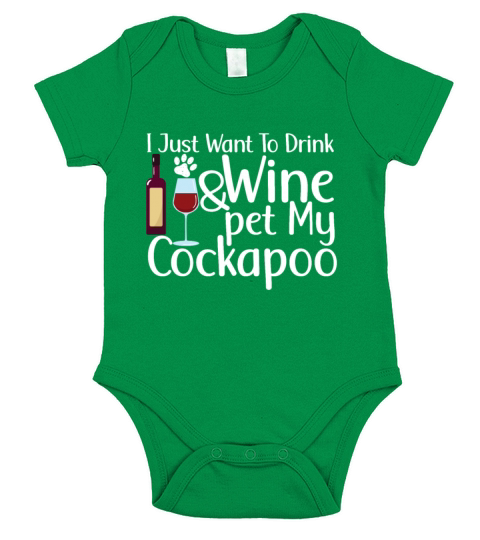 Spaniel Poodle Wine And Cockapoo Short Sleeve Baby One-Piece