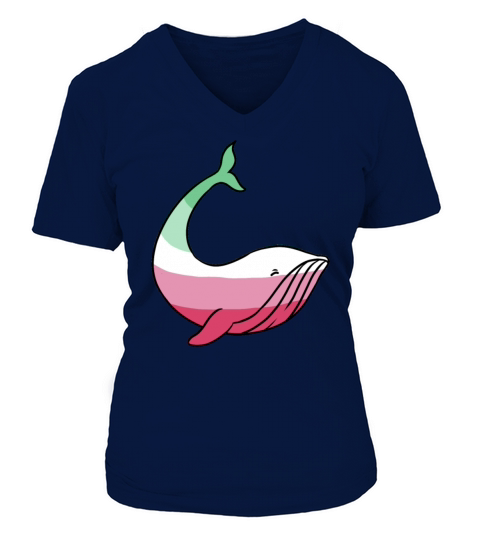 Whale Abrosexual Pride Women's V-Neck T-shirt