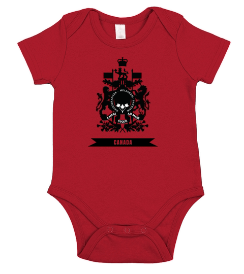 Canada Flag Short Sleeve Baby One-Piece