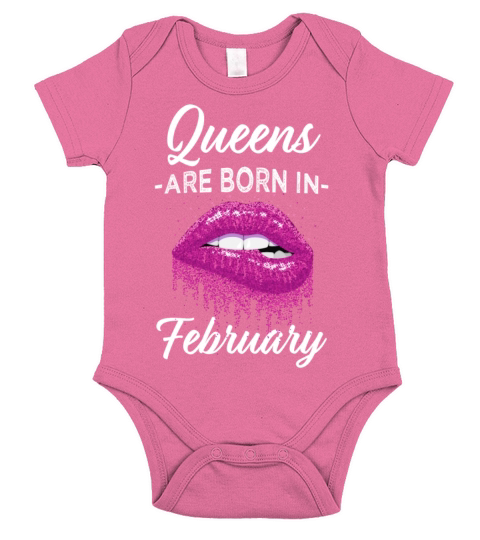 Queens are born in February Aquarius birthday Tee Short Sleeve Baby One-Piece