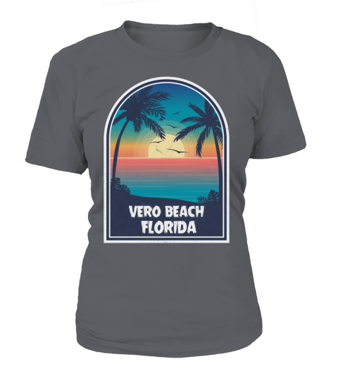 Vintage Vero Beach Florida Retro 80s Summer Travel Women's T-Shirt