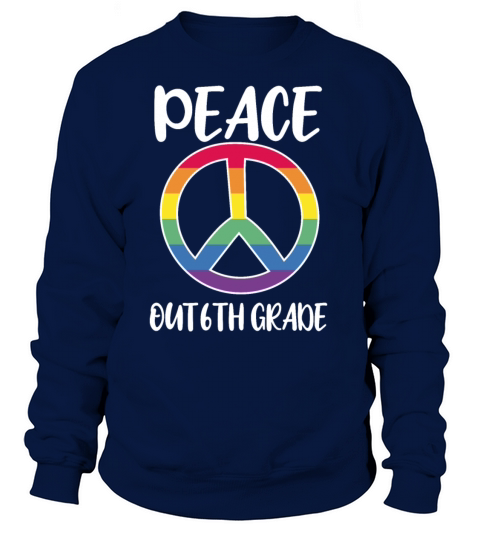 Peace Out 6th Grade Tie Dye Graduation Class 2021 Women's Sweatshirt