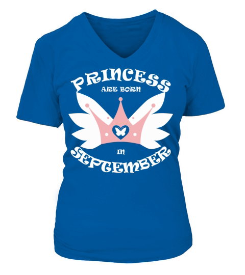 Princess Are Born In September Women's V-Neck T-shirt
