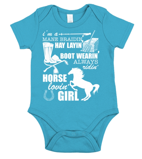 Horse Loving Girl Gift Short Sleeve Baby One-Piece