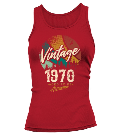 Vintage 1970 birthday gifts for men women bday Tank top Woman