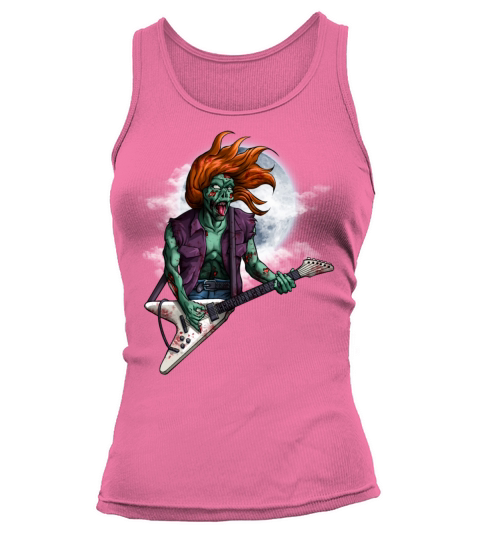 Rock n Roll Zombie Guitar Player Halloween Vintage Women's Tank Top