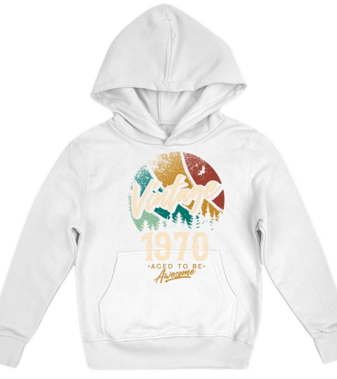 Vintage 1970 birthday gifts for men women bday Kids Hoodie