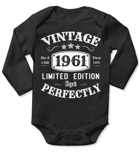 Vintage 1961 Limited Edition Aged Perfectly Long Sleeve Baby One-Piece