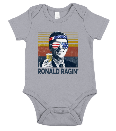 Ronald Ragin drink Independence day vintage Short Sleeve Baby One-Piece