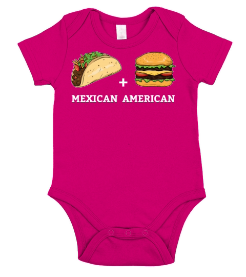 Taxo and Burger Design for Mexican American Short Sleeve Baby One-Piece