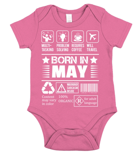 Born In May Short Sleeve Baby One-Piece
