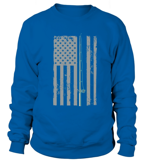 American Flag Fishing Vintage Fishing US Flag Women's Sweatshirt