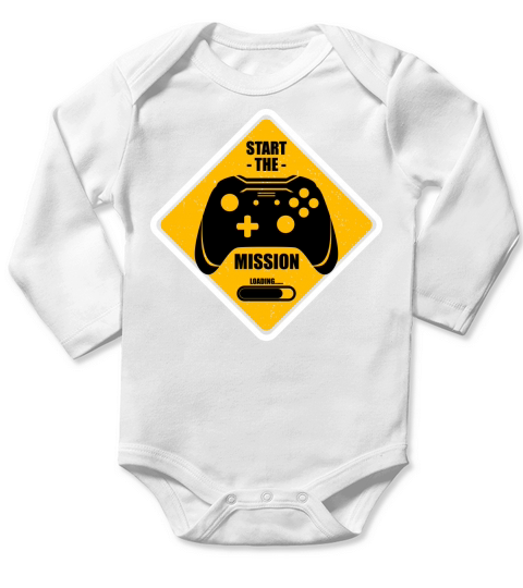 Start the game Mission Long Sleeve Baby One-Piece