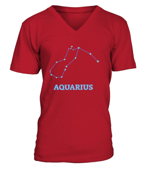 Horoscope Aquarius Constellation Born in February Men's V-Neck T-shirt