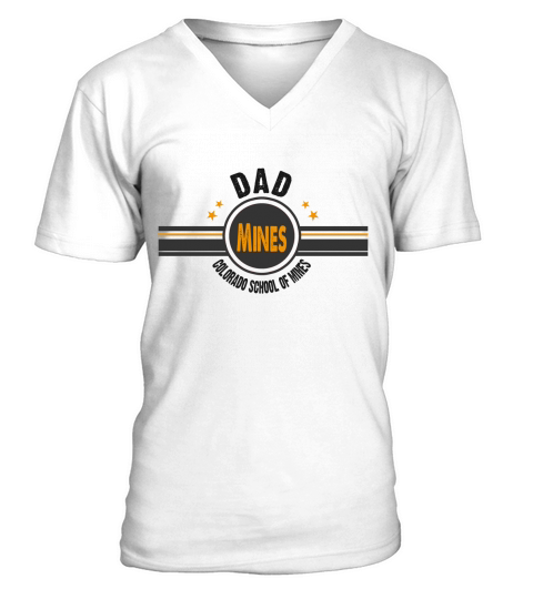 Colorado School of Mines Dad Awesome Family Gift V-Neck T-shirt