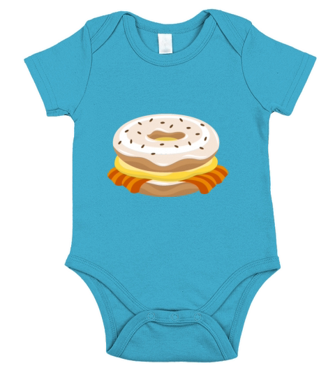 Food Breakfast Doughnut Short Sleeve Baby One-Piece