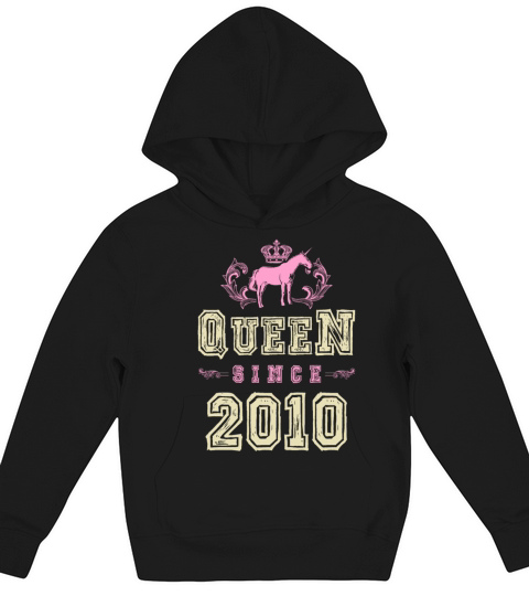2010 Queen unicorn Kids Hoodie