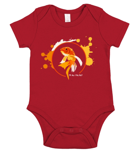 Fish Goldfish AU Gold Au 196.967 Funny Gift Idea Short Sleeve Baby One-Piece