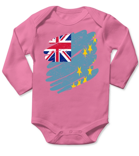Pinsel Land Heimat Tuvalu Long Sleeve Baby One-Piece