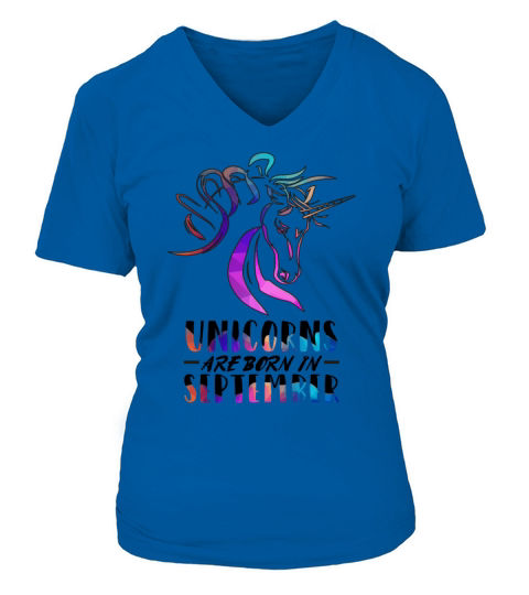 Unicorns are born in September Women's V-Neck T-shirt