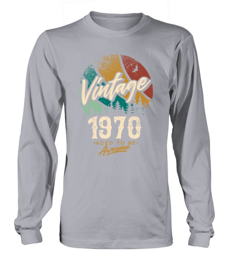 Vintage 1970 birthday gifts for men women bday Women's Long Sleeve