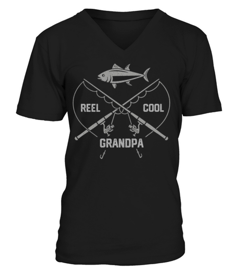 Reel Cool Grandpa - Funny Fishing Grandpa T-shirt Men's V-Neck T-shirt