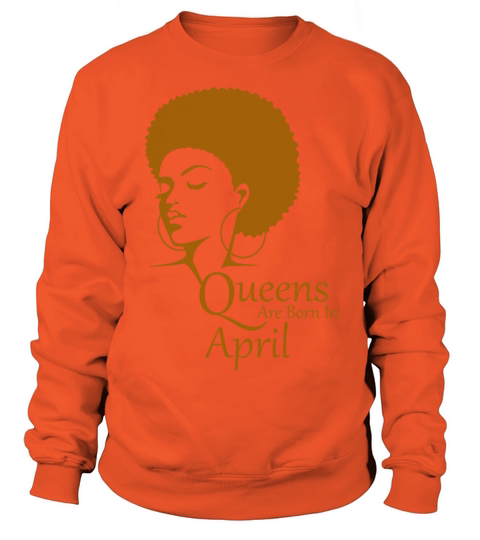 Queens Are Born In April Black Women Birthday Men's Sweatshirt