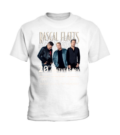 Rascal Flatts 20th anniversary 2000-2020 signed thank memories shirt Kids T-Shirt