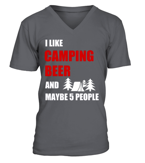 Camper like beer Camping Vacation Camp funny gift Men's V-Neck T-shirt
