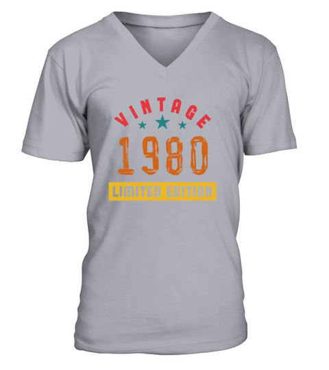 VINTAGE 1980 LIMITED EDITION DESIGN Men's V-Neck T-shirt