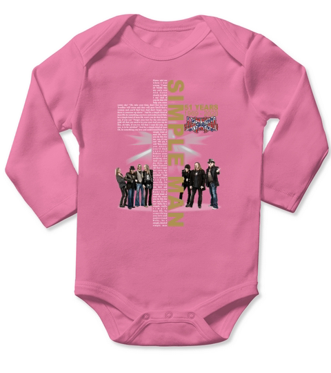 Simple Man lyric Cross 51 years 1969 2020 Lynyrd Skynyrd Long Sleeve Baby One-Piece
